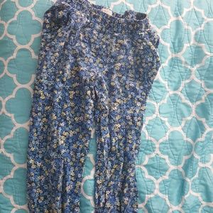 Blue floral pants
